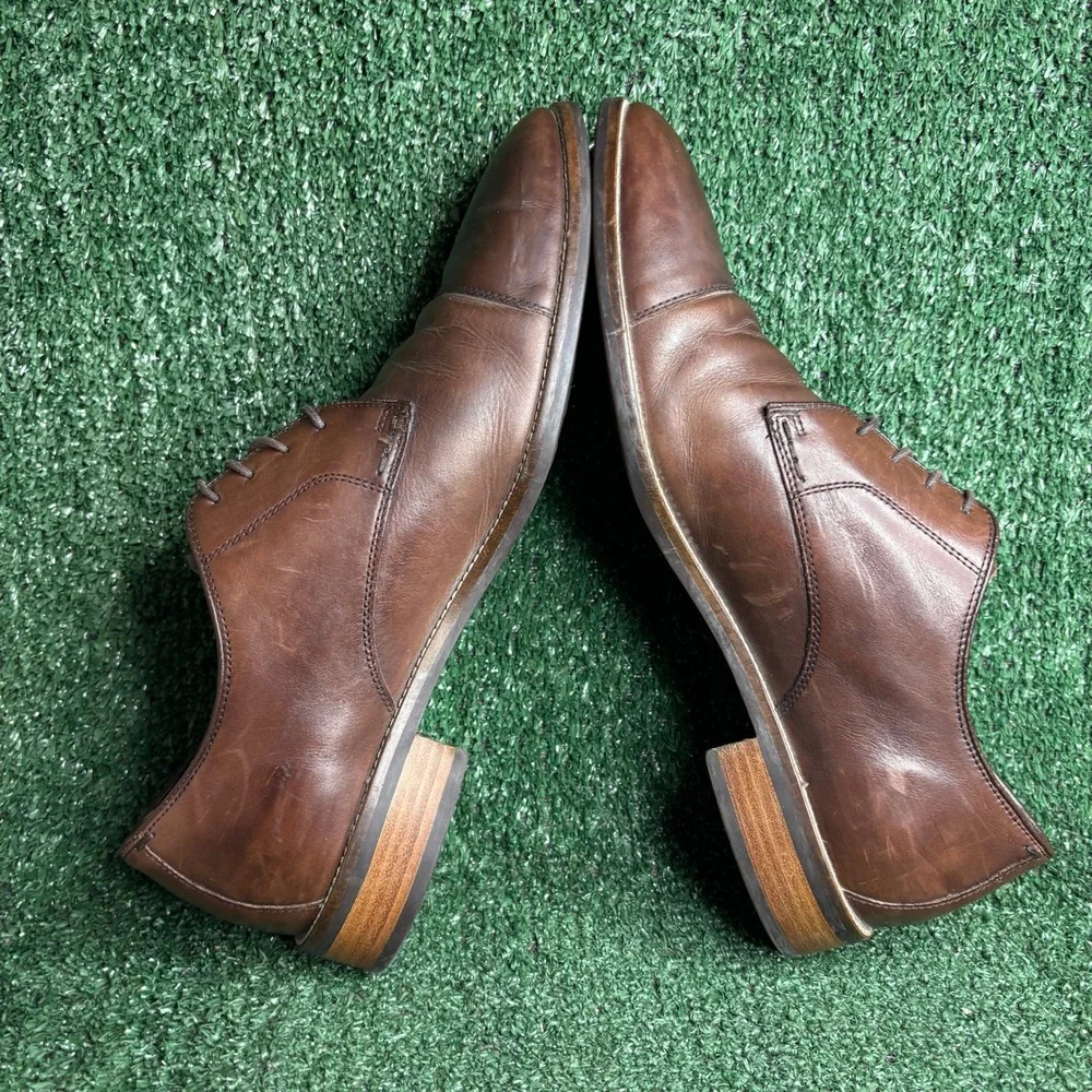 Cole Haan Lenox Hill Cap Toe Leather Classic Formal Oxford Brown Mens Sz 10.5 M